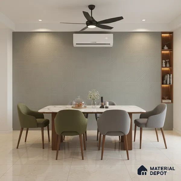 Green Punch Wall Tile TL 07428 B Prestige Royal Triad Elemento Kota 4 ft x 2 ft Vitrified Matte Finish - 9 mm |  Suitable for Living Room, Bedroom, Bathroom