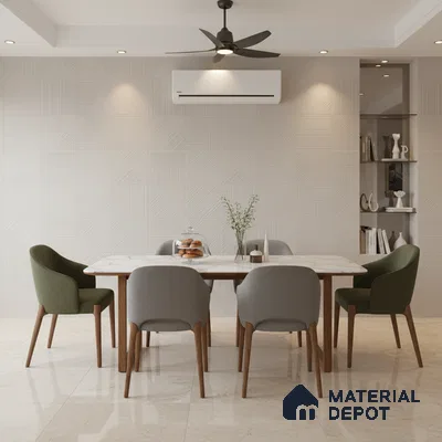Grey Punch Wall Tile TL 07428 L Prestige Royal Triad Elemento Gris 4 ft x 2 ft Vitrified Matte Finish - 9 mm |  Suitable for Living Room, Bedroom, Bathroom (Sample)