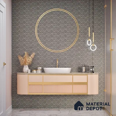Black Highlighter Wall Tile TL 07441 B Prestige Royal Stonex Nero Trend Lust 4 ft x 2 ft Vitrified Punch Finish - 9 mm | Suitable For Bathroom, Accent/Feature Wall, Dining Area