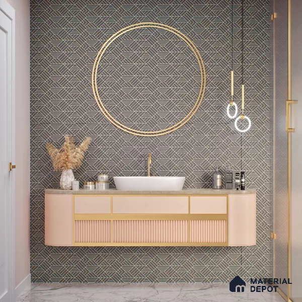 Black Highlighter Wall Tile TL 07441 B Prestige Royal Stonex Nero Trend Lust 4 ft x 2 ft Vitrified Punch Finish - 9 mm | Suitable For Bathroom, Accent/Feature Wall, Dining Area