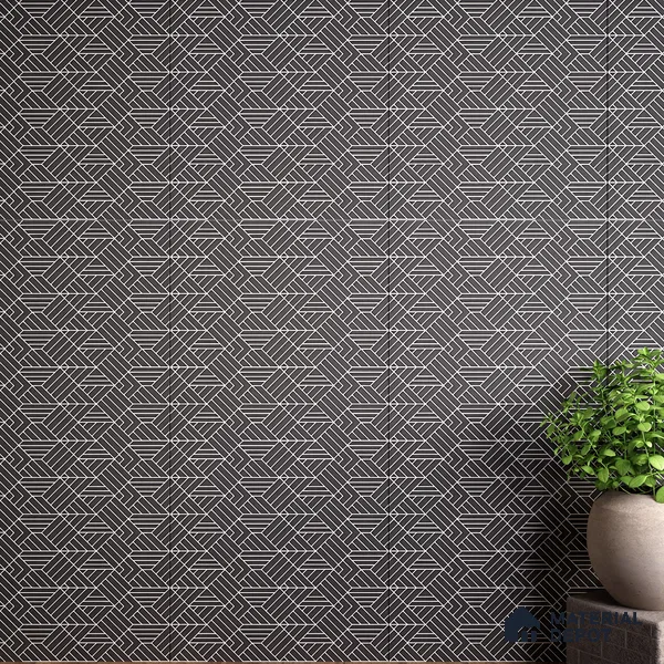 Black Highlighter Wall Tile TL 07441 B Prestige Royal Stonex Nero Trend Lust 4 ft x 2 ft Vitrified Punch Finish - 9 mm | Suitable For Bathroom, Accent/Feature Wall, Dining Area