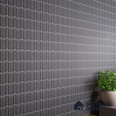 Black Highlighter Wall Tile TL 07441 C Prestige Royal Stonex Nero Zoi Lust 4 ft x 2 ft Vitrified Punch Finish - 9 mm | Suitable For Bathroom, Accent/Feature Wall, Dining Area