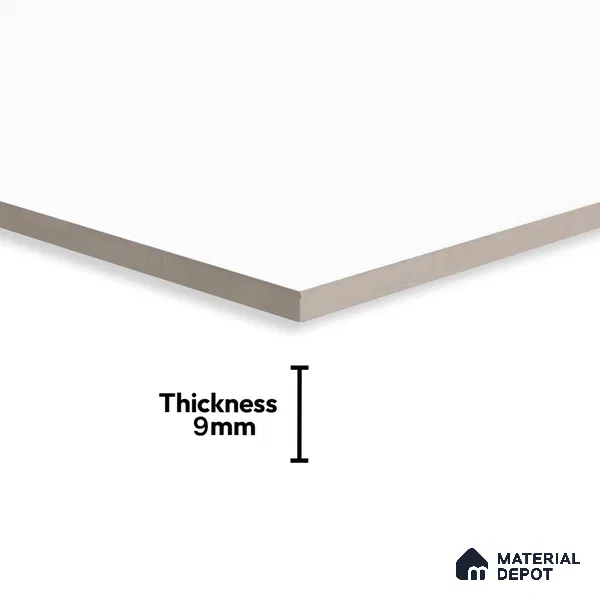 Plain Wall & Floor Tile TL 07442 White 4 ft x 2 ft Sugar Finish Vitrified Tile - 9 mm | Suitable For Living Room, Hall, Bedroom