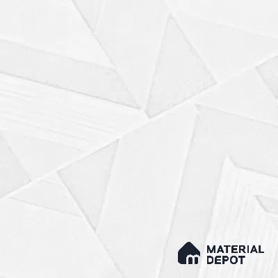 White Highlighter Wall Tile TL 07444 Prestige Royal Chevron Elemento Bianco 4 ft x 2 ft Vitrified Punch Finish - 9 mm | Suitable For Bathroom, Accent/Feature Wall, Dining Area