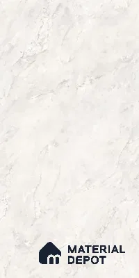 Marble Carrara Wall & Floor Tile TL 07451 Off-White 4 ft x 2 ft High Gloss Finish Vitrified Tile - 9 mm | 4 Random Designs | Suitable For Living Room, Bedroom, Dining