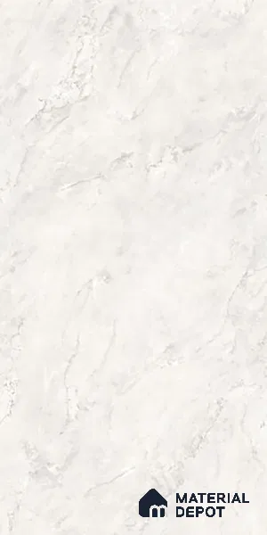 Marble Carrara Wall & Floor Tile TL 07451 Off-White 4 ft x 2 ft High Gloss Finish Vitrified Tile - 9 mm | 4 Random Designs | Suitable For Living Room, Bedroom, Dining