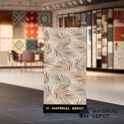 Brown Highlighter Wall Tile TL 07455 C Prestige Royal Neptune Brown Decor 4 ft x 2 ft Vitrified High Gloss Finish - 9 mm | Suitable For Bathroom, Accent/Feature Wall, Dining Area