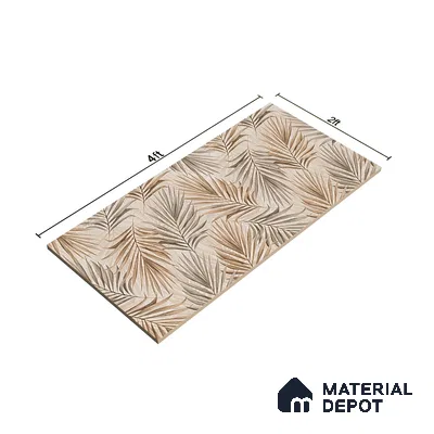 Brown Highlighter Wall Tile TL 07455 C Prestige Royal Neptune Brown Decor 4 ft x 2 ft Vitrified High Gloss Finish - 9 mm | Suitable For Bathroom, Accent/Feature Wall, Dining Area