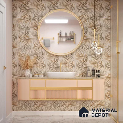 Brown Highlighter Wall Tile TL 07455 C Prestige Royal Neptune Brown Decor 4 ft x 2 ft Vitrified High Gloss Finish - 9 mm | Suitable For Bathroom, Accent/Feature Wall, Dining Area