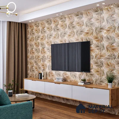 Brown Highlighter Wall Tile TL 07455 C Prestige Royal Neptune Brown Decor 4 ft x 2 ft Vitrified High Gloss Finish - 9 mm | Suitable For Bathroom, Accent/Feature Wall, Dining Area