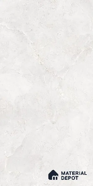 Marble Carrara Wall & Floor Tile TL 07456 Off-White 4 ft x 2 ft High Gloss Finish Vitrified Tile - 9 mm | 6 Random Designs | Suitable For Living Room, Bedroom, Dining