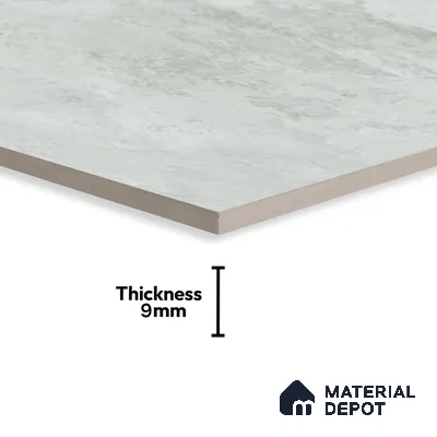 Cement Wall & Floor Tile TL 07457 Pista Grey 4 ft x 2 ft High Gloss Finish Vitrified Tile - 9 mm | 5 Random Designs | Suitable For Living Room, Bedroom, Dining