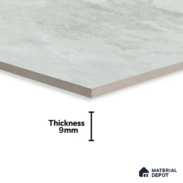 Cement Wall & Floor Tile TL 07457 Pista Grey 4 ft x 2 ft High Gloss Finish Vitrified Tile - 9 mm | 5 Random Designs | Suitable For Living Room, Bedroom, Dining