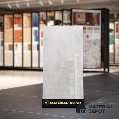 Cement Wall & Floor Tile TL 07457 Pista Grey 4 ft x 2 ft High Gloss Finish Vitrified Tile - 9 mm | 5 Random Designs | Suitable For Living Room, Bedroom, Dining