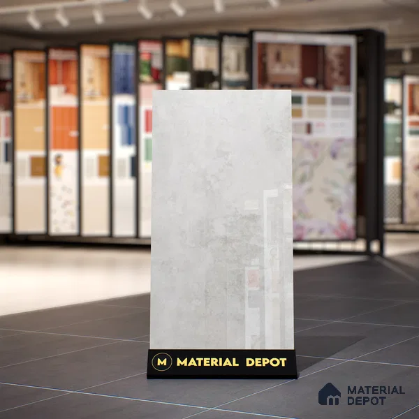 Cement Wall & Floor Tile TL 07457 Pista Grey 4 ft x 2 ft High Gloss Finish Vitrified Tile - 9 mm | 5 Random Designs | Suitable For Living Room, Bedroom, Dining