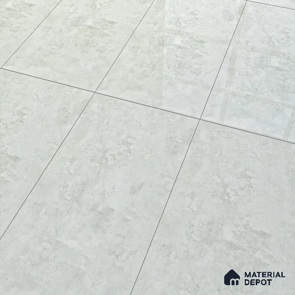 Cement Wall & Floor Tile TL 07457 Pista Grey 4 ft x 2 ft High Gloss Finish Vitrified Tile - 9 mm | 5 Random Designs | Suitable For Living Room, Bedroom, Dining