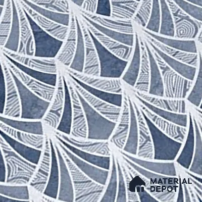 Blue Highlighter Wall Tile TL 07458 C Prestige Royal Sigma Blue Decor 4 ft x 2 ft Vitrified High Gloss Finish - 9 mm | Suitable For Bathroom, Accent/Feature Wall, Dining Area