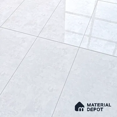 Marble Wall & Floor Tile TL 07458 White 4 ft x 2 ft High Gloss Finish Vitrified Tile - 9 mm | 5 Random Designs | Suitable For Living Room, Bedroom, Dining
