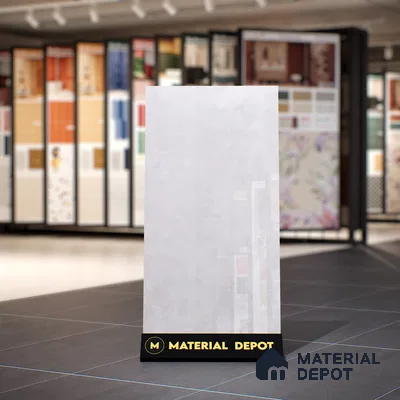 Marble Wall & Floor Tile TL 07458 White 4 ft x 2 ft High Gloss Finish Vitrified Tile - 9 mm | 5 Random Designs | Suitable For Living Room, Bedroom, Dining