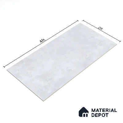 Marble Wall & Floor Tile TL 07458 White 4 ft x 2 ft High Gloss Finish Vitrified Tile - 9 mm | 5 Random Designs | Suitable For Living Room, Bedroom, Dining