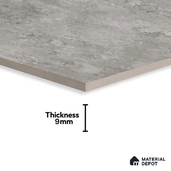 Marble Wall & Floor Tile TL 07459 B Sigma Grey 4 ft x 2 ft High Gloss Finish Vitrified Tile - 9 mm | 5 Random Designs | Suitable For Living Room, Bedroom, Dining