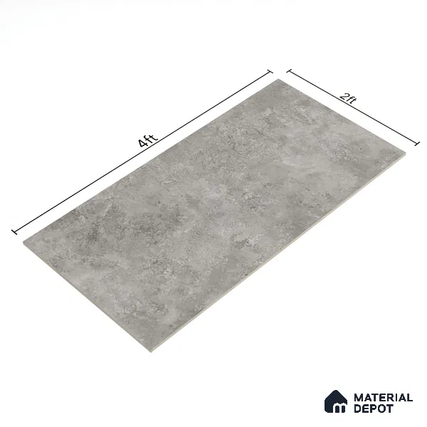 Marble Wall & Floor Tile TL 07459 B Sigma Grey 4 ft x 2 ft High Gloss Finish Vitrified Tile - 9 mm | 5 Random Designs | Suitable For Living Room, Bedroom, Dining
