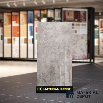 Marble Wall & Floor Tile TL 07459 B Sigma Grey 4 ft x 2 ft High Gloss Finish Vitrified Tile - 9 mm | 5 Random Designs | Suitable For Living Room, Bedroom, Dining