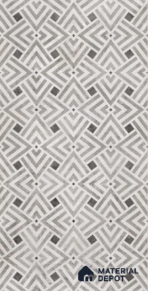 Grey Highlighter Wall Tile TL 07459 C Prestige Royal Sigma Grey Decor 4 ft x 2 ft Vitrified High Gloss Finish - 9 mm | Suitable For Bathroom, Accent/Feature Wall, Dining Area