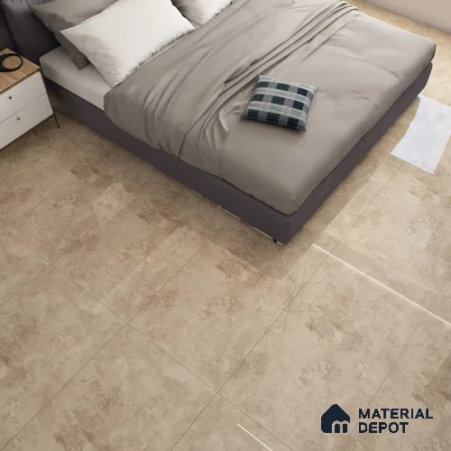 Rustic Wall & Floor Tile TL 07460 B Sigma Brown 4 ft x 2 ft High Gloss Finish Vitrified Tile - 9 mm | 5 Random Designs | Suitable For Living Room, Bedroom, Dining