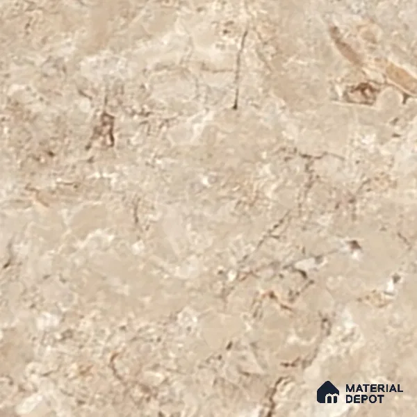 Marble Crema Marfil Wall & Floor Tile TL 07461 B Sand Beige 4 ft x 2 ft High Gloss Finish Vitrified Tile - 9 mm | 4 Random Designs | Suitable For Living Room, Bedroom, Dining