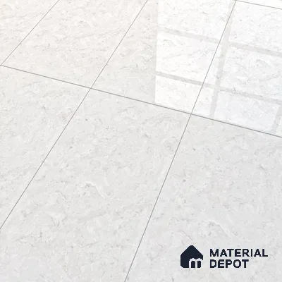 Marble Carrara Wall & Floor Tile TL 07461 C Off-White 4 ft x 2 ft High Gloss Finish Vitrified Tile - 9 mm | 4 Random Designs | Suitable For Living Room, Bedroom, Dining