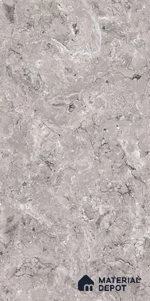 Marble Tundra Grey Wall & Floor Tile TL 07461 D Light Grey 4 ft x 2 ft High Gloss Finish Vitrified Tile - 9 mm | 4 Random Designs | Suitable For Living Room, Bedroom, Dining