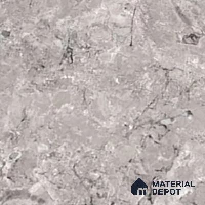 Marble Tundra Grey Wall & Floor Tile TL 07461 D Light Grey 4 ft x 2 ft High Gloss Finish Vitrified Tile - 9 mm | 4 Random Designs | Suitable For Living Room, Bedroom, Dining