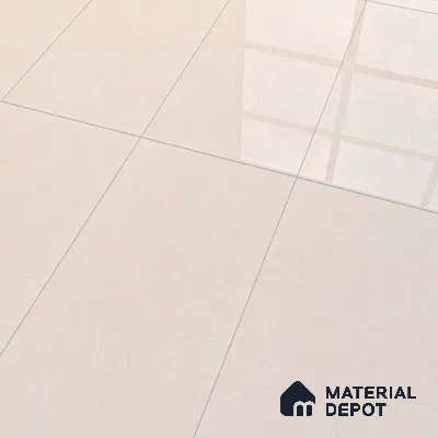 Marble Crema Marfil Wall & Floor Tile TL 07462 Warm Beige 4 ft x 2 ft High Gloss Finish Vitrified Tile - 9 mm | 4 Random Designs | Suitable For Living Room, Bedroom, Dining