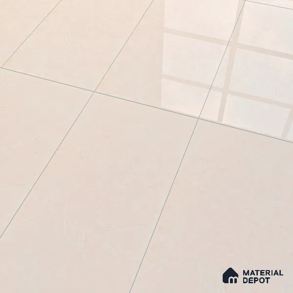 Marble Crema Marfil Wall & Floor Tile TL 07462 Warm Beige 4 ft x 2 ft High Gloss Finish Vitrified Tile - 9 mm | 4 Random Designs | Suitable For Living Room, Bedroom, Dining