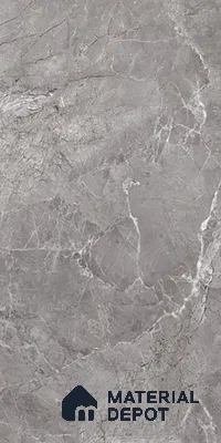 Marble Tundra Grey Wall & Floor Tile TL 07463 B Stone Grey 4 ft x 2 ft High Gloss Finish Vitrified Tile - 9 mm | 6 Random Designs | Suitable For Living Room, Bedroom, Dining