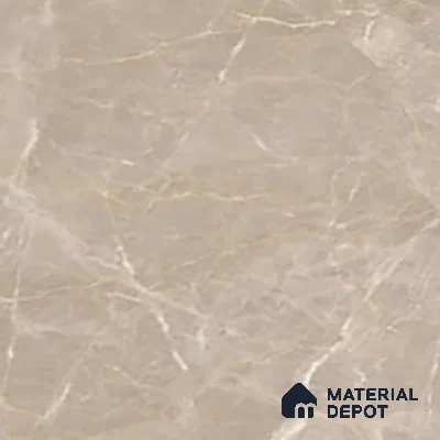 Marble Botticino Wall & Floor Tile TL 07464 B Taupe Beige 4 ft x 2 ft High Gloss Finish Vitrified Tile - 9 mm | 3 Random Designs | Suitable For Living Room, Bedroom, Dining