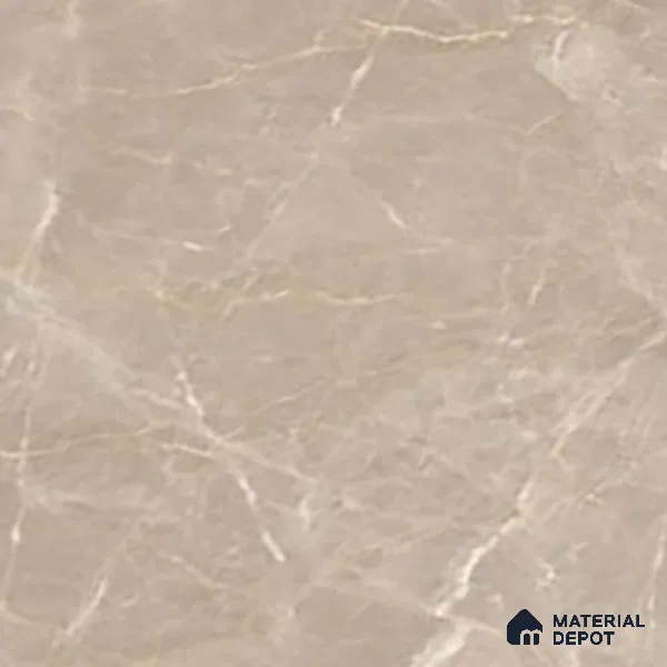 Marble Botticino Wall & Floor Tile TL 07464 B Taupe Beige 4 ft x 2 ft High Gloss Finish Vitrified Tile - 9 mm | 3 Random Designs | Suitable For Living Room, Bedroom, Dining