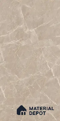 Marble Botticino Wall & Floor Tile TL 07464 B Taupe Beige 4 ft x 2 ft High Gloss Finish Vitrified Tile - 9 mm | 3 Random Designs | Suitable For Living Room, Bedroom, Dining