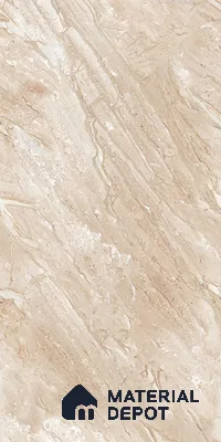 Marble Wall & Floor Tile TL 07466 Sand Beige 4 ft x 2 ft High Gloss Finish Vitrified Tile - 9 mm | 4 Random Designs | Suitable For Living Room, Bedroom, Dining