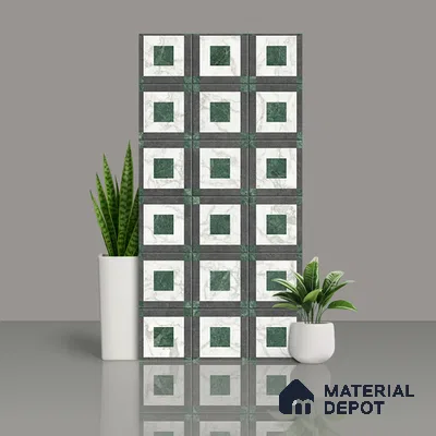 Highlighter Wall Tile TL 07473 Matrix Green 4 ft x 2 ft Green Vitrified Matte Finish Tile - 9 mm | Suitable For Bathroom, Accent/Feature Wall, Dining Area
