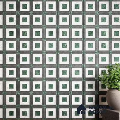 Highlighter Wall Tile TL 07473 Matrix Green 4 ft x 2 ft Green Vitrified Matte Finish Tile - 9 mm | Suitable For Bathroom, Accent/Feature Wall, Dining Area