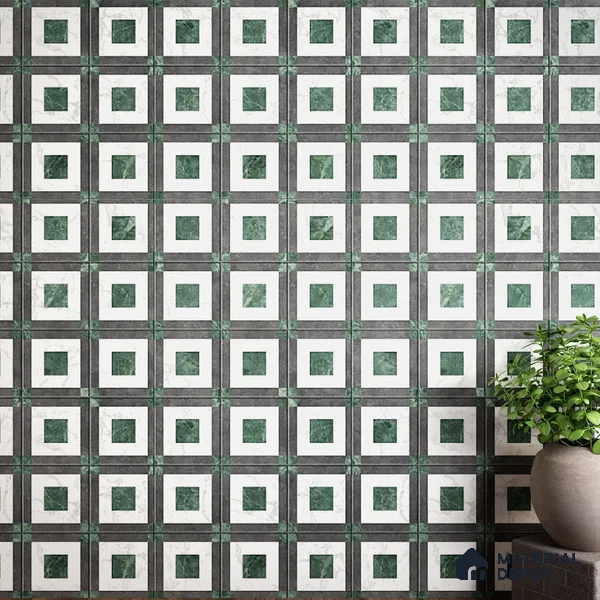 Highlighter Wall Tile TL 07473 Matrix Green 4 ft x 2 ft Green Vitrified Matte Finish Tile - 9 mm | Suitable For Bathroom, Accent/Feature Wall, Dining Area