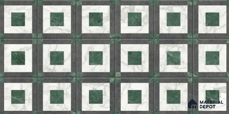 Highlighter Wall Tile TL 07473 Matrix Green 4 ft x 2 ft Green Vitrified Matte Finish Tile - 9 mm | Suitable For Bathroom, Accent/Feature Wall, Dining Area