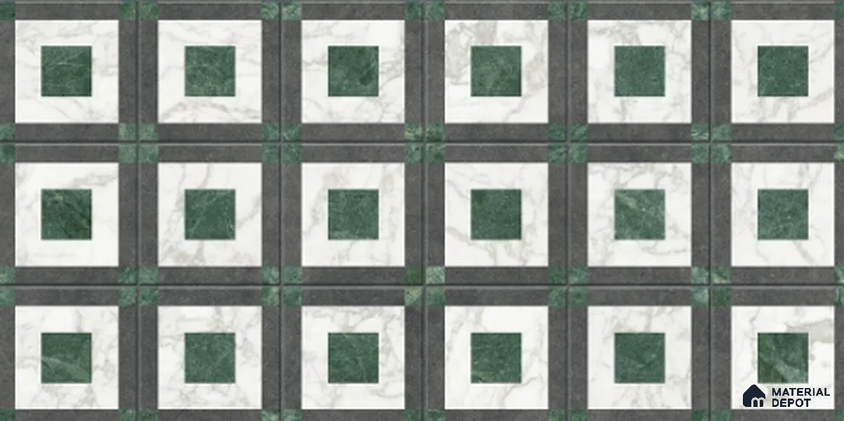 Highlighter Wall Tile TL 07473 Matrix Green 4 ft x 2 ft Green Vitrified Matte Finish Tile - 9 mm | Suitable For Bathroom, Accent/Feature Wall, Dining Area