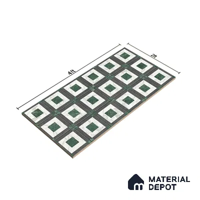 Highlighter Wall Tile TL 07473 Matrix Green 4 ft x 2 ft Green Vitrified Matte Finish Tile - 9 mm | Suitable For Bathroom, Accent/Feature Wall, Dining Area