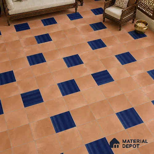 Stone Wall & Floor Tile TL 07474 C Faenza Carmel 4 ft x 2 ft Brown Vitrified Matte Finish Tile - 9 mm | Ideal for Living Room, Bathroom, Kitchen