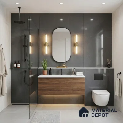 Terrazzo Wall & Floor Tile TL 07482 B Terrazzo Nero 4 ft x 2 ft Glossy Finish Vitrified Tile - 9 mm
