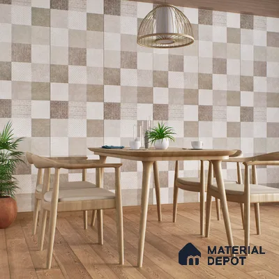 Highlighter Wall Tile TL 07486 Mono Beige Decor 4 ft x 2 ft Carving Matte Finish Vitrified Tile - 9 mm | Suitable For Bathroom, Accent/Feature Wall, Balcony