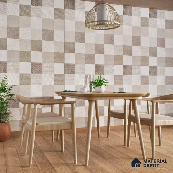 Highlighter Wall Tile TL 07486 Mono Beige Decor 4 ft x 2 ft Carving Matte Finish Vitrified Tile - 9 mm | Suitable For Bathroom, Accent/Feature Wall, Balcony
